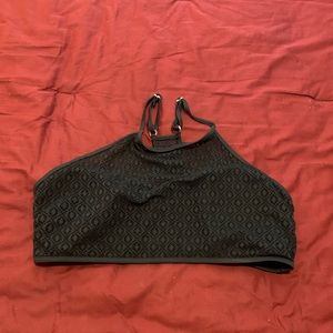 NWOT - Black mesh razor back bikini top